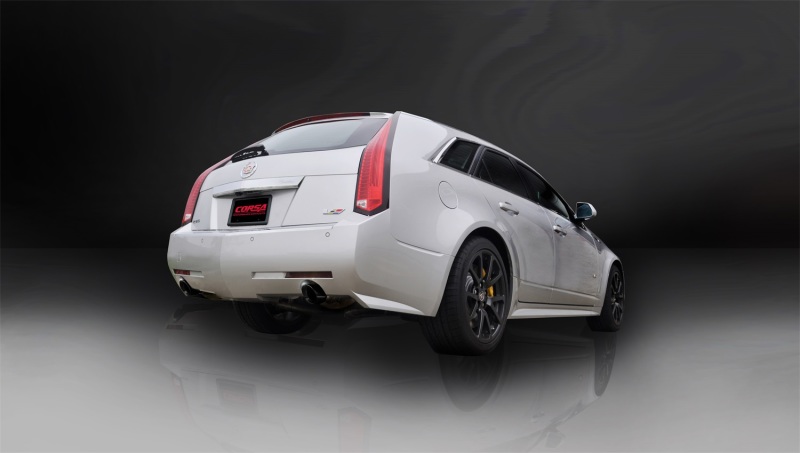 Cadillac CTS Axle-Back Exhaust - Dual Rear Exit - CORSA Performance - Sport Axle-Back - Black - `11-`14